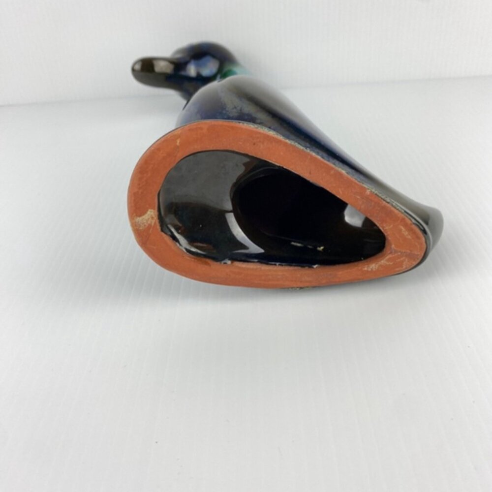 Blue Mountain Duck 11 X 6 Vintage Glazed Pottery Long Neck Duck Figurine - Picture 6 of 9